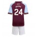 Aston Villa Amadou Onana #24 Hjemmedraktsett Barn 2025-26 Korte ermer (+ Korte bukser) Aston Villa Amadou Onana #24 Hjemmedraktsett Barn 2025-26 Korte ermer (+ Korte bukser)